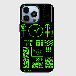 Чехол iPhone 13 Pro Twenty one pilots neon