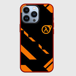 Чехол для iPhone 13 Pro Half life geometry orange, цвет: 3D-красный