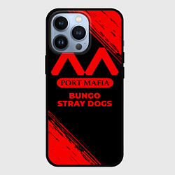 Чехол iPhone 13 Pro Bungo Stray Dogs - red gradient