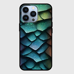 Чехол для iPhone 13 Pro Цветная чешуя дракона, цвет: 3D-черный