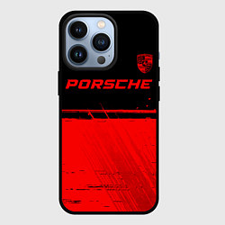 Чехол iPhone 13 Pro Porsche - red gradient посередине