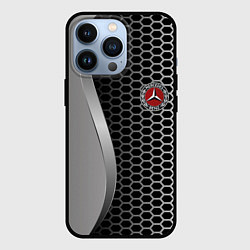 Чехол iPhone 13 Pro Mercedes металическая сетка