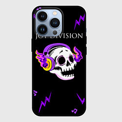 Чехол для iPhone 13 Pro Joy Division неоновый череп, цвет: 3D-черный