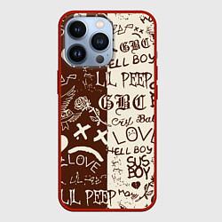 Чехол iPhone 13 Pro Lil peep retro pattern