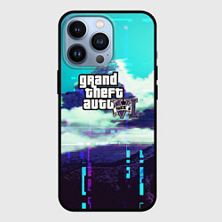 Чехол для iPhone 13 Pro GTA6 glitch pattern, цвет: 3D-черный