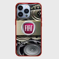 Чехол для iPhone 13 Pro FIAT logo motors, цвет: 3D-красный