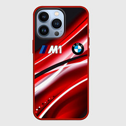 Чехол для iPhone 13 Pro BMW sport line steel, цвет: 3D-красный