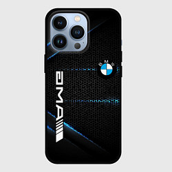 Чехол iPhone 13 Pro BMW metal steel