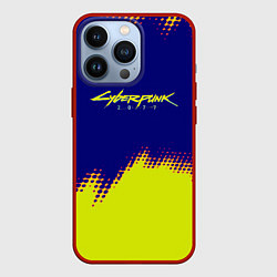 Чехол iPhone 13 Pro Cyberpunk 2077 краски жёлтые