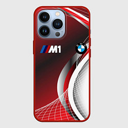 Чехол для iPhone 13 Pro BMW sport geometry motors, цвет: 3D-красный