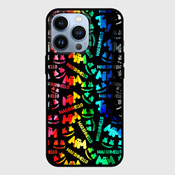 Чехол iPhone 13 Pro Marshmello neon color