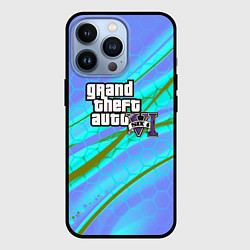 Чехол iPhone 13 Pro GTA 6 неоновые соты геометрия