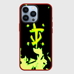 Чехол iPhone 13 Pro Doom кислотное лого огонь