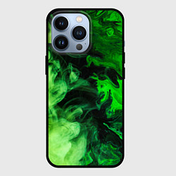 Чехол для iPhone 13 Pro Ядовитый зеленый дым, цвет: 3D-черный