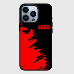 Чехол для iPhone 13 Pro SEGA краски красные, цвет: 3D-черный