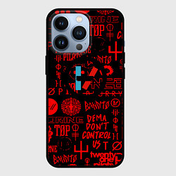 Чехол iPhone 13 Pro Twenty one pilots pattern rock steel