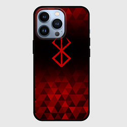 Чехол для iPhone 13 Pro Berserk red poly, цвет: 3D-черный