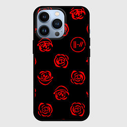 Чехол iPhone 13 Pro Twenty one pilots rose pattern