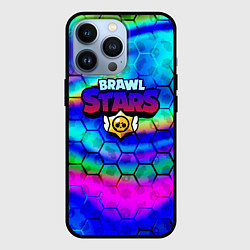 Чехол iPhone 13 Pro Brawl stars neon gradient