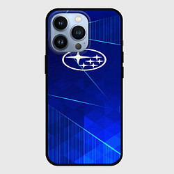 Чехол iPhone 13 Pro Subaru blue poly