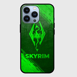 Чехол iPhone 13 Pro Skyrim - green gradient