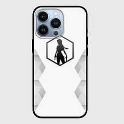 Чехол iPhone 13 Pro Tomb Raider white poly