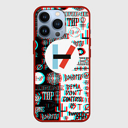 Чехол iPhone 13 Pro Twenty one pilots glitch pattern