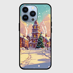 Чехол для iPhone 13 Pro Пустой новогодний городок, цвет: 3D-черный