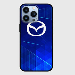 Чехол для iPhone 13 Pro Mazda blue poly, цвет: 3D-черный