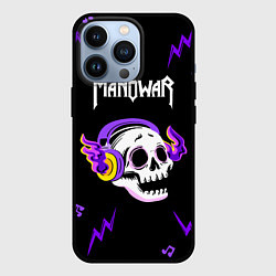 Чехол iPhone 13 Pro Manowar неоновый череп