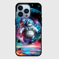 Чехол для iPhone 13 Pro Astronaut Totoro in neon space - ai art fantasy, цвет: 3D-черный