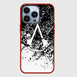 Чехол для iPhone 13 Pro Assassins Creed лого краски, цвет: 3D-красный