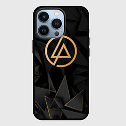 Чехол для iPhone 13 Pro Linkin Park golden poly, цвет: 3D-черный