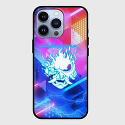 Чехол для iPhone 13 Pro Cyberpunk samurai storm, цвет: 3D-черный