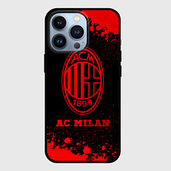 Чехол для iPhone 13 Pro AC Milan - red gradient, цвет: 3D-черный