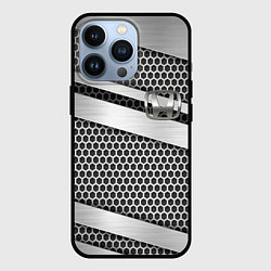 Чехол iPhone 13 Pro Honda metal steel