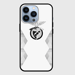 Чехол для iPhone 13 Pro Benfica white poly, цвет: 3D-черный