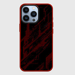 Чехол iPhone 13 Pro Красные точки на чёрном фоне