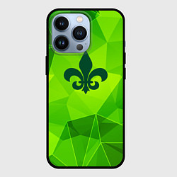 Чехол для iPhone 13 Pro Saints Row green poly, цвет: 3D-черный