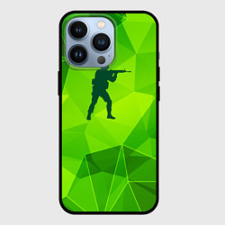 Чехол iPhone 13 Pro Counter Strike green poly