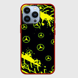 Чехол iPhone 13 Pro Mercedes кислотные логотипы