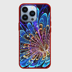 Чехол для iPhone 13 Pro Оптический цветок узор, цвет: 3D-красный