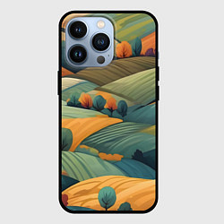 Чехол для iPhone 13 Pro Луга поля, цвет: 3D-черный