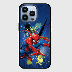 Чехол iPhone 13 Pro Spider-man with a spider web