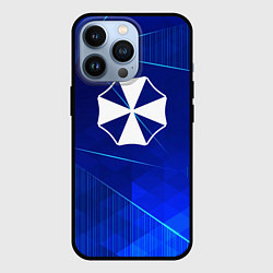 Чехол для iPhone 13 Pro Resident Evil blue poly, цвет: 3D-черный