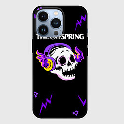 Чехол для iPhone 13 Pro The Offspring неоновый череп, цвет: 3D-черный