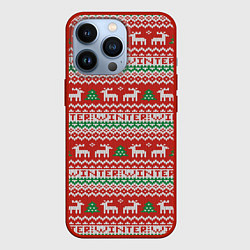 Чехол iPhone 13 Pro Deer christmas pattern