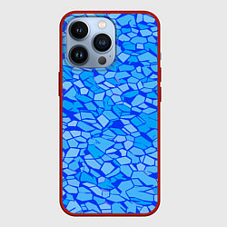 Чехол iPhone 13 Pro Голубые плитки на синем фоне