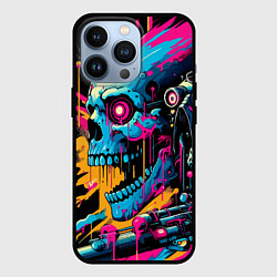 Чехол iPhone 13 Pro Cool cyber skull - ai art