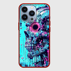 Чехол iPhone 13 Pro Cyber skull - blots sketch